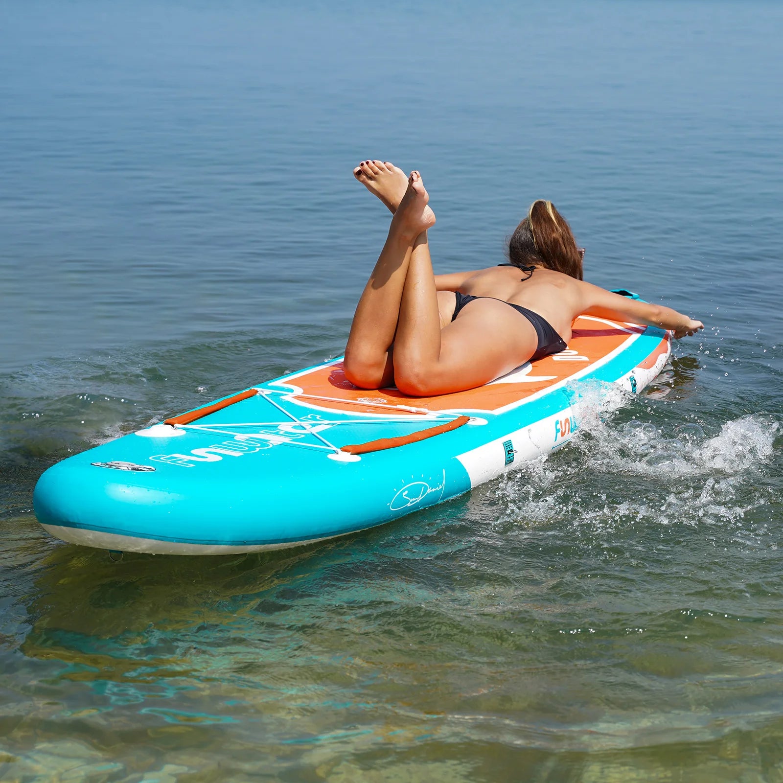 FunWater SUPFW08C Orange Dolphin Paddleboard med Kajaksits - Komplett SUP-paket