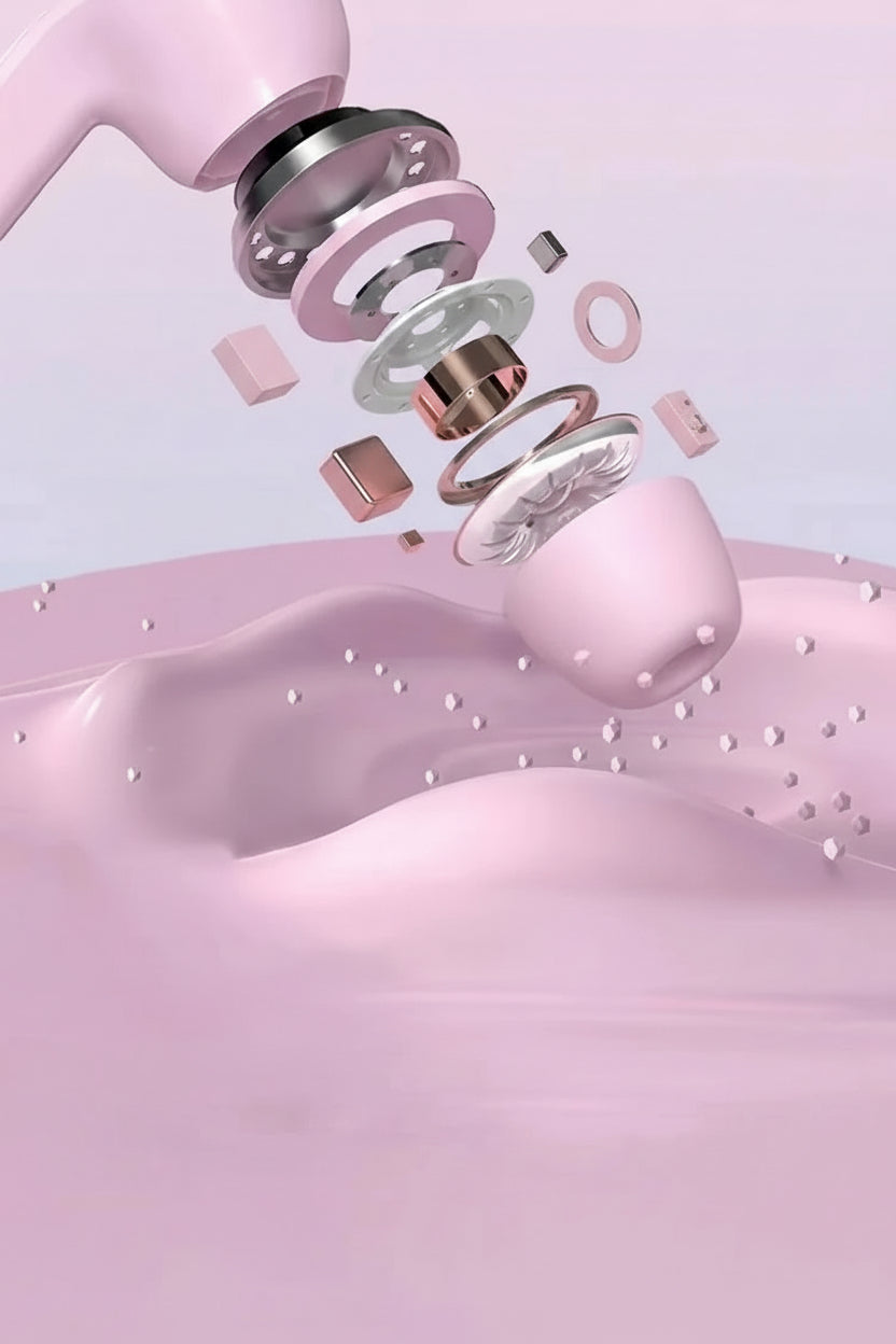 BT30 Air Trådlösa Bluetooth Earphones TWS - Transparent Design med LED Digital Batteriindikator & Stereo Sound - Perfekt för Sport & Arbete.