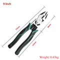 Multifunktionell Diagonaltång Trådsax - Professionell Elektriker Halkfri Hållbar Universell 9inch Wire cutter