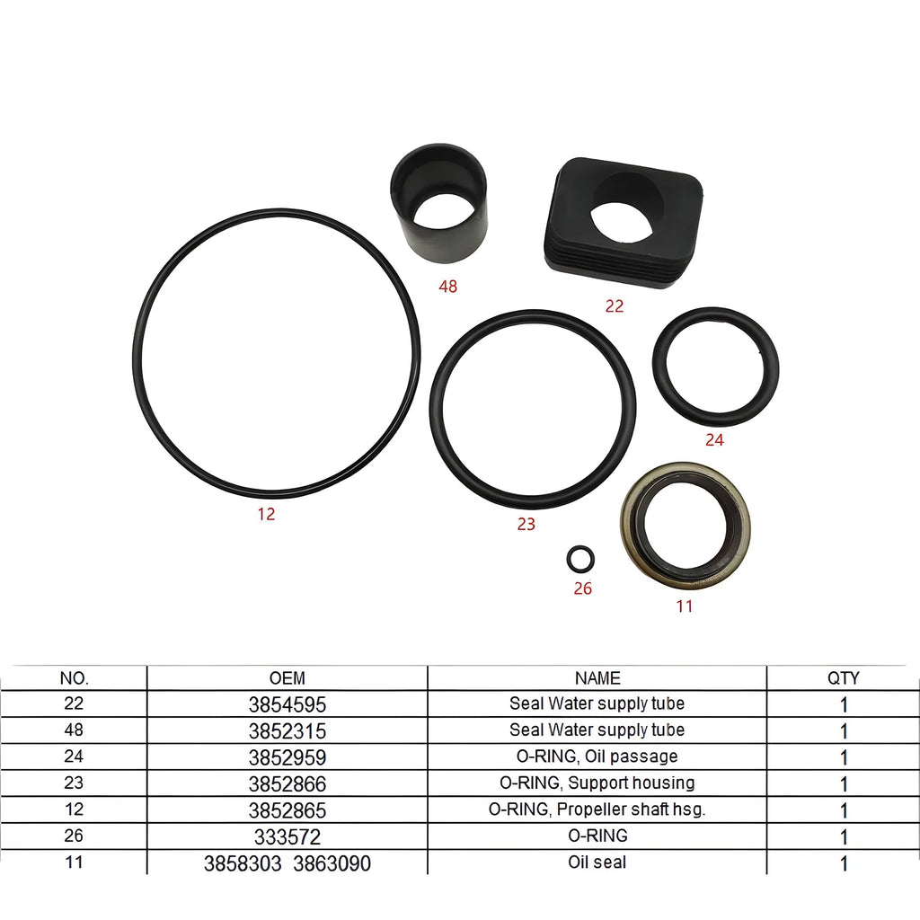 Drevpackningskit för Volvo Penta & OMC SX Cobra - Komplett Set