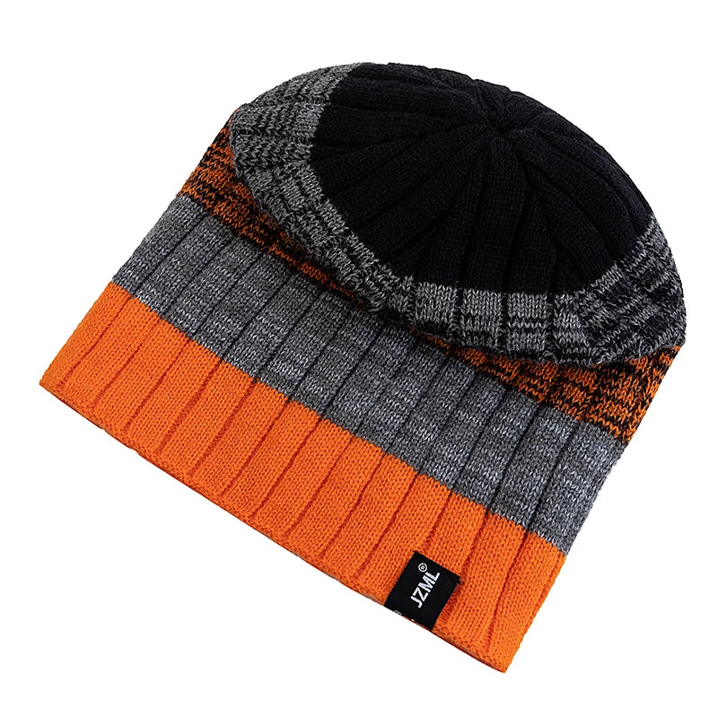 JZML Randig Vintermössa - Unisex Beanie för Skidåkning & Outdoor | Dam & Herr