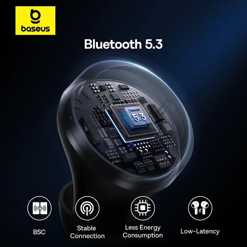 Baseus Bowie E18 Trådlösa Hörlurar Bluetooth 5.3 AI ENC 25H Speltid IPX4