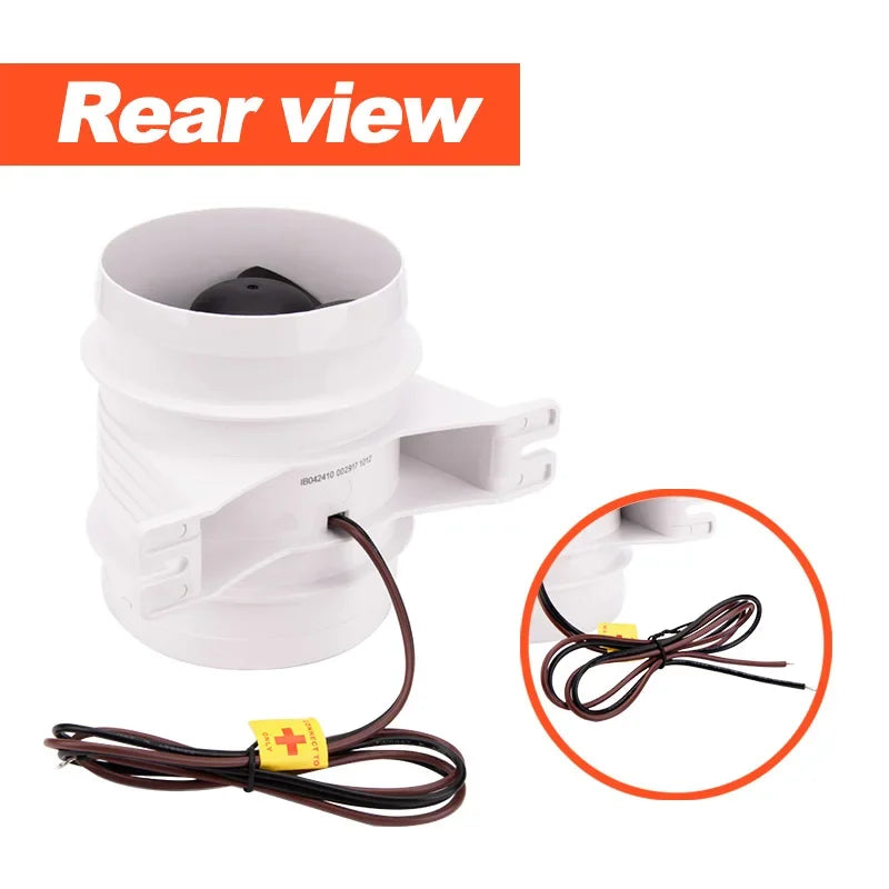 12V Marin Inline Fläkt 4'' Motorrum Avgasfläkt 235CFM Båt Länspump Ventilation