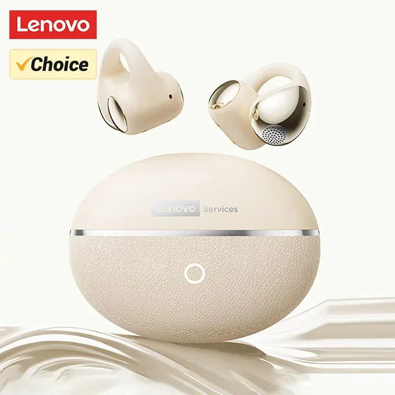 Lenovo RS110 Öronklämma Bluetooth Hörlurar - Trådlösa Sportöronsnäckor med Öppet Öra RS110 Beige