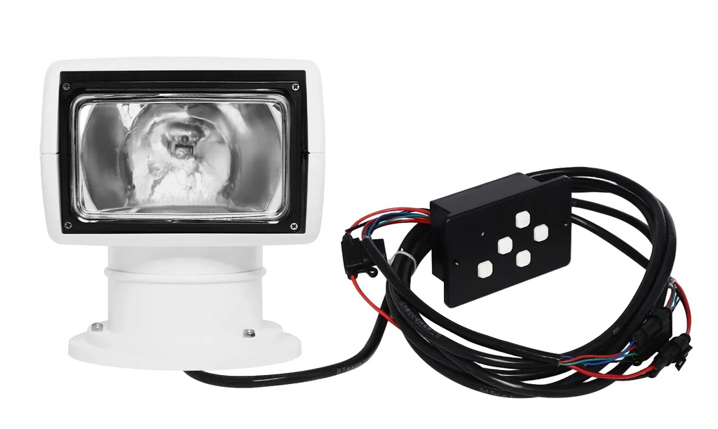 Spotlight Marine Spot Light Boat Searchlight Remote Control 12V 100W Waterproof 360° Rotate Lighting for Boat Truck Car White