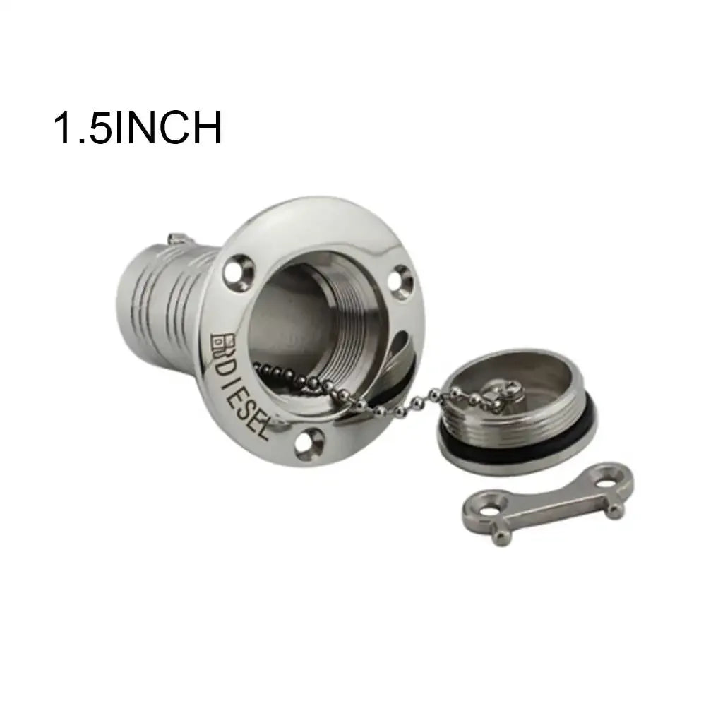Dackpåfyllning Båt 38/50mm 316 Rostfritt Stål | Bränsle Vatten Diesel 1.5inch-diesel Huvudlager