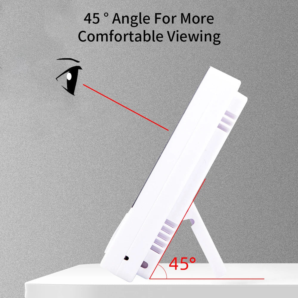 Digital Termometer & Hygrometer HTC-1 - LCD Väderstation med Klocka