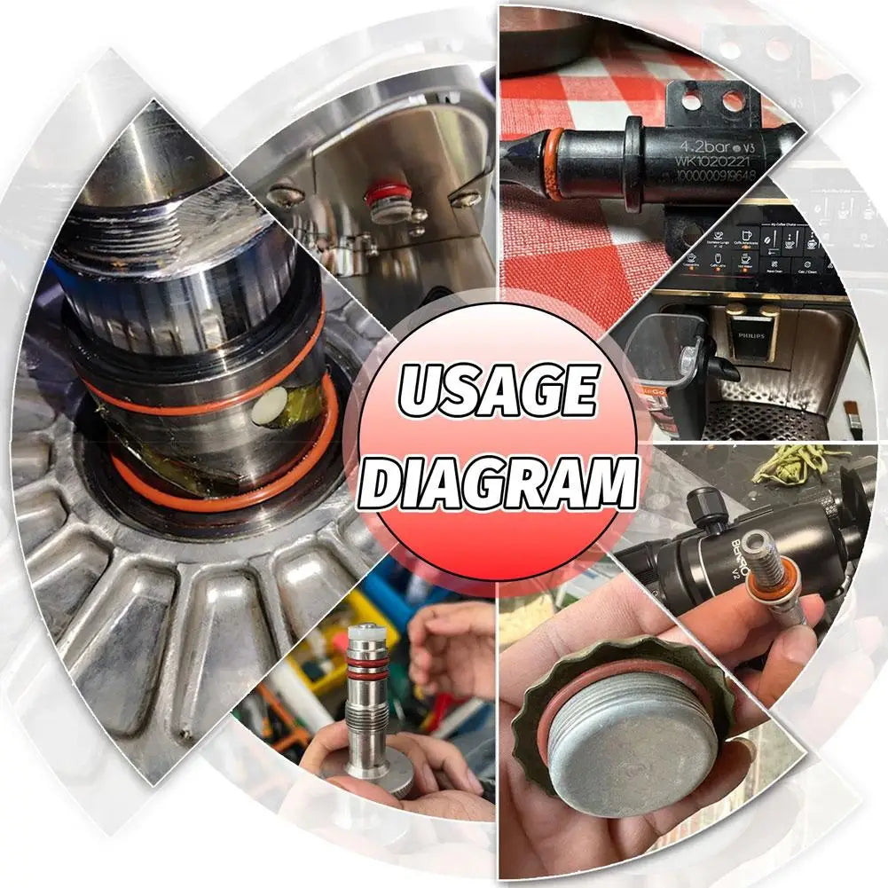 351Pcs Red Silicone O-Rings Kit Oil Resistant High Temperature Rubber Sealing Gaskets Washers for Cars And Pipelines