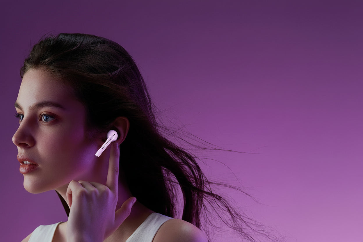 J18 TWS Premium Trådlösa Earbuds - Bluetooth 5.3 Hörlurar med Lång Batteritid och Noise Cancelling - För Gaming, Business & Sport.