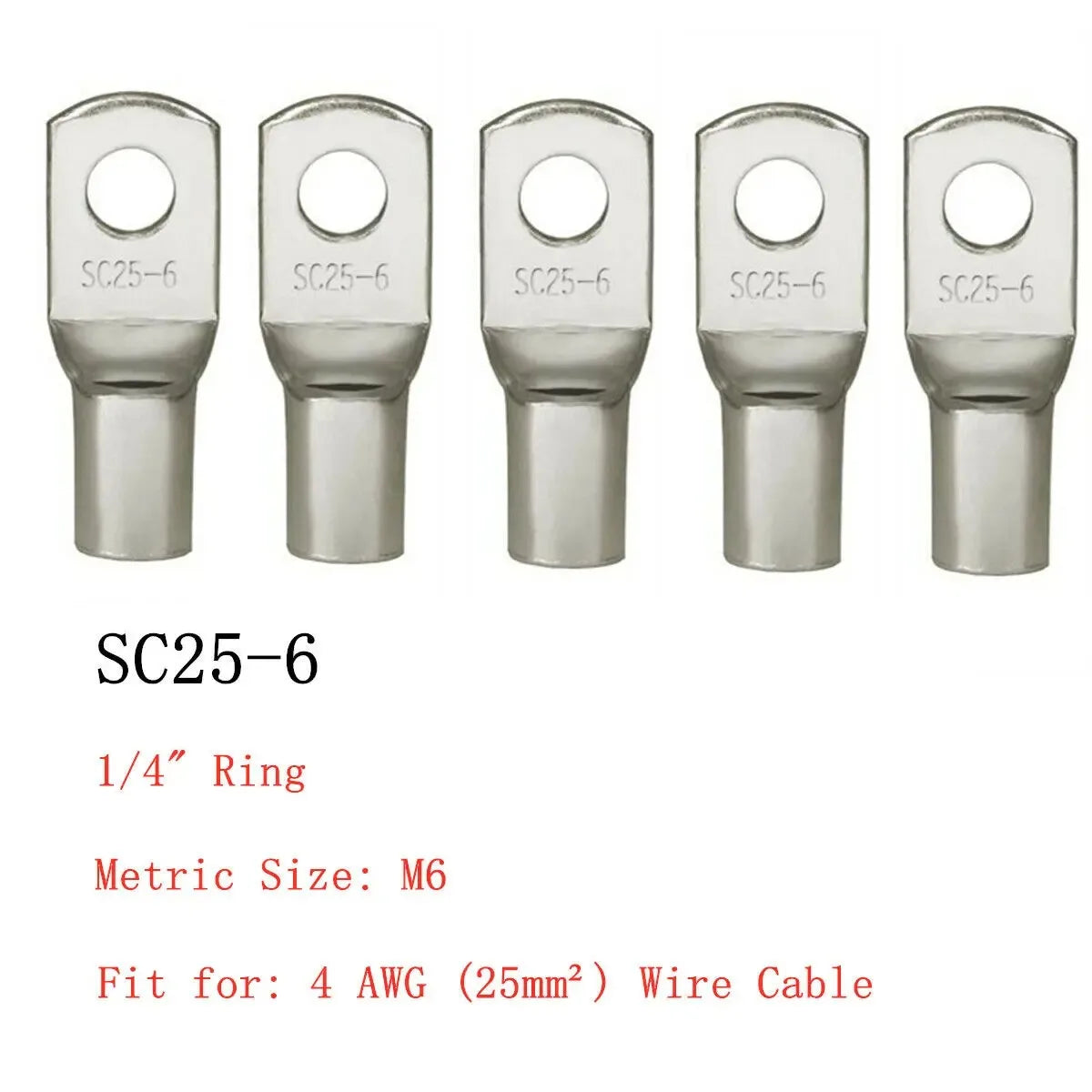 Professionellt Set Kopparkabelskor 4-25mm - Ringterminaler för Batteri och Svets