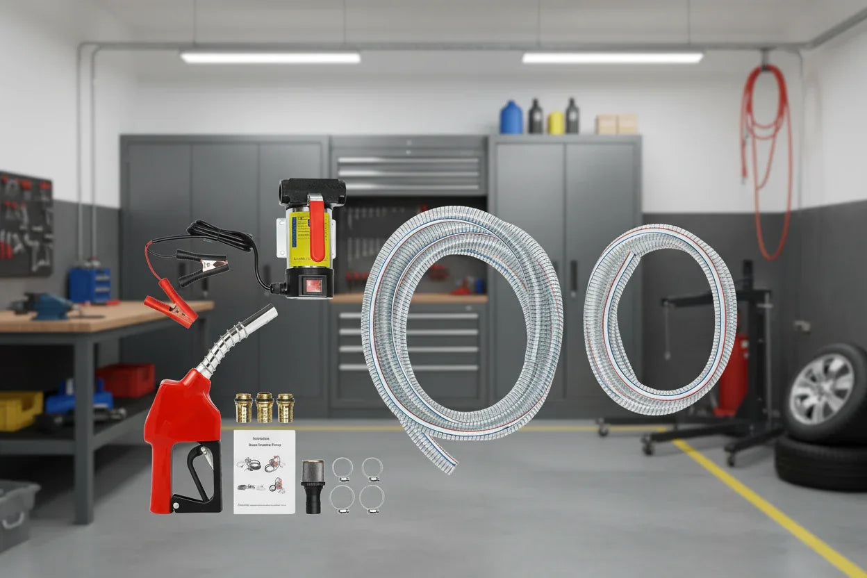 Elektrisk Dieselpump 12V 175W - Automatisk Bränslepump med Pistol 45L/min