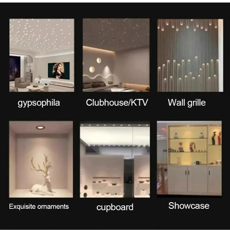 Mini LED Spotlight 1W - Inbyggd Takspot 12V för Trappor & Skåp