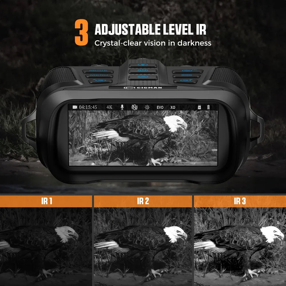 Nattsynskikare - 3.99" Skärm, 5000mAh, 5x Zoom