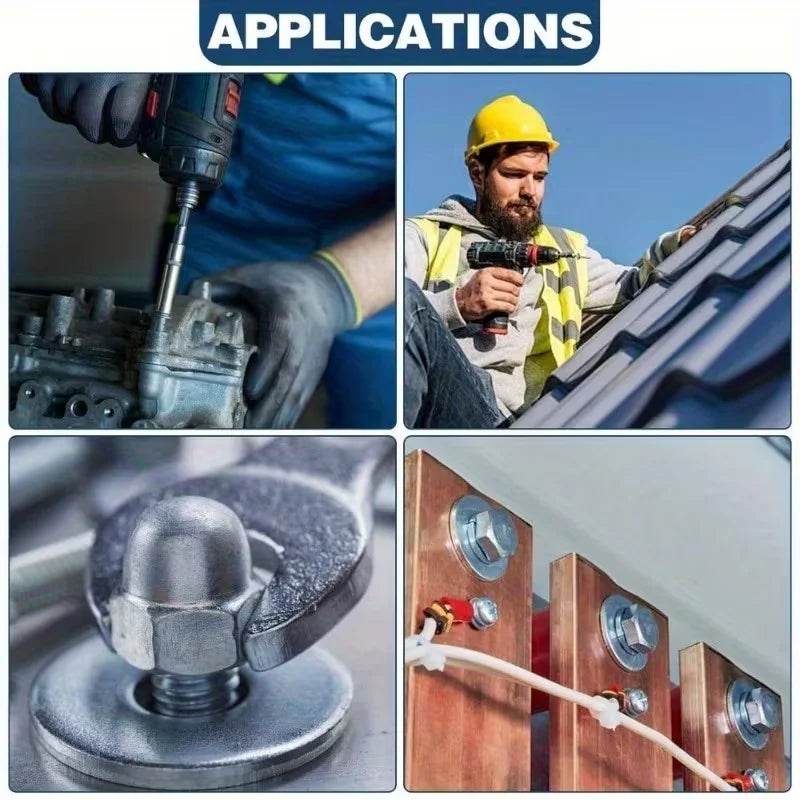 200/400st Rostfria Platta Brickor Set (M2-M12) - Hem DIY & Industrireparation