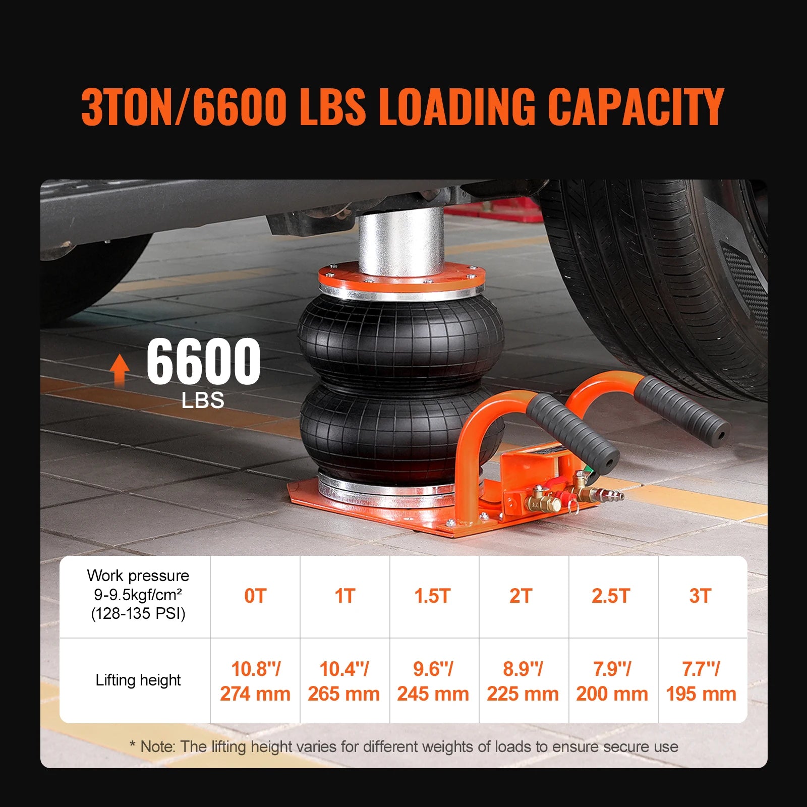 Domkraft 3 Ton - Professionell Luftdomkraft för Bil och SUV