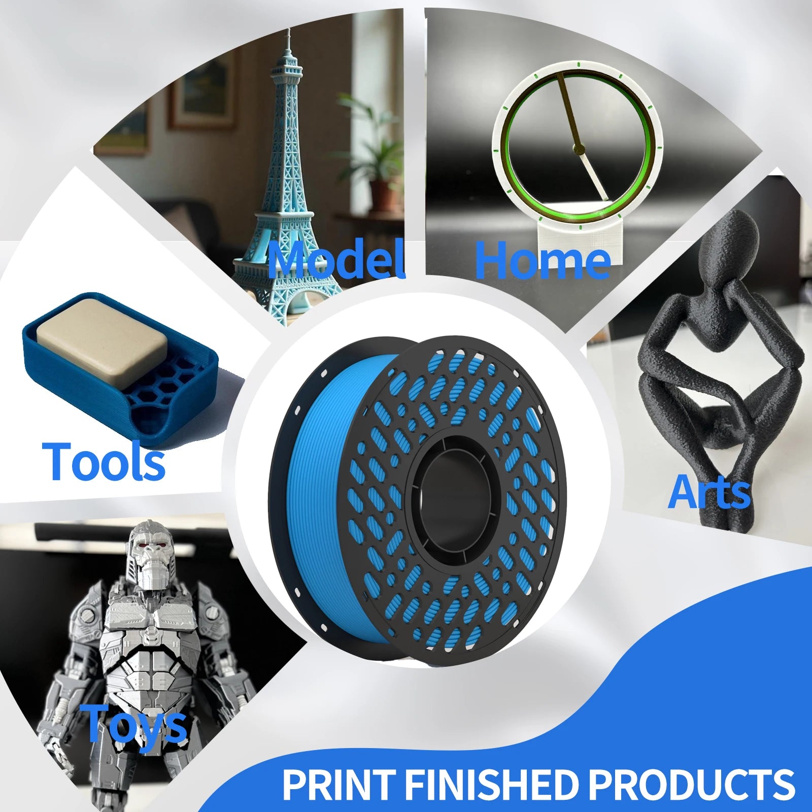 CaiLab PLA 1.75mm200g filament for 3D printing, high toughness, heat resistant, compatible with FDM printers