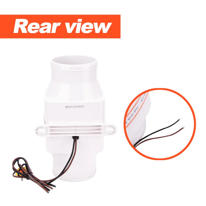 3" 12V Inline Marin Blåsare för Båt Läns, Byssa, Motor | Ventilation & Kylning