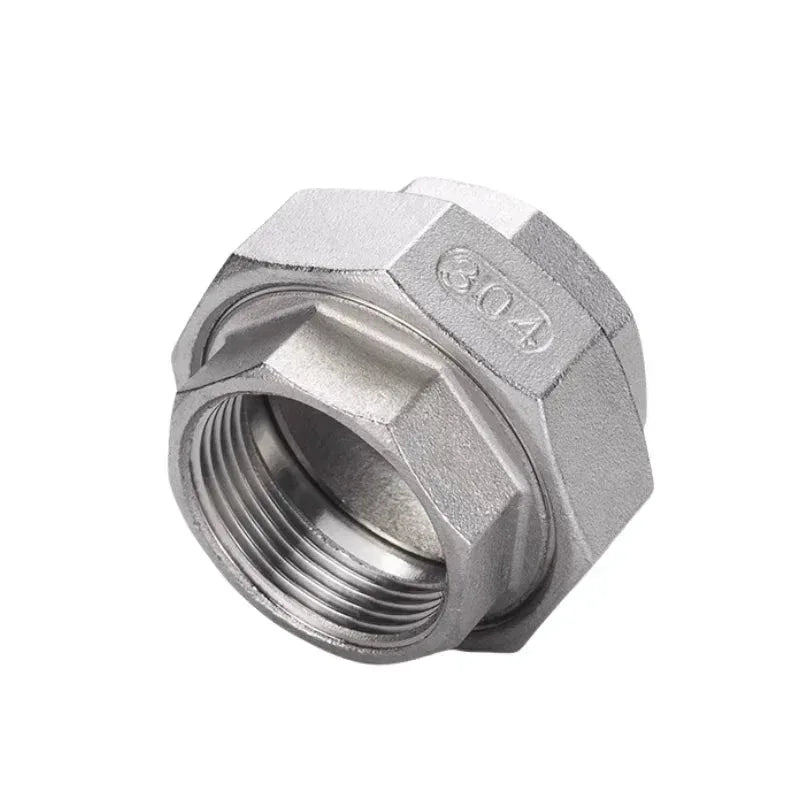 Rostfri Stålkoppling Union Joint 304 - Gängad Rörfitting 1/4" till 1-1/2"