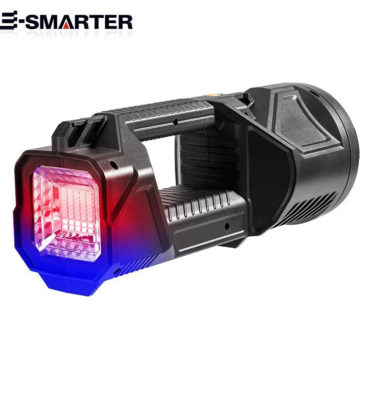Kraftfull LED Strålkastare - Uppladdningsbar Söklampa med Powerbank 1800lm