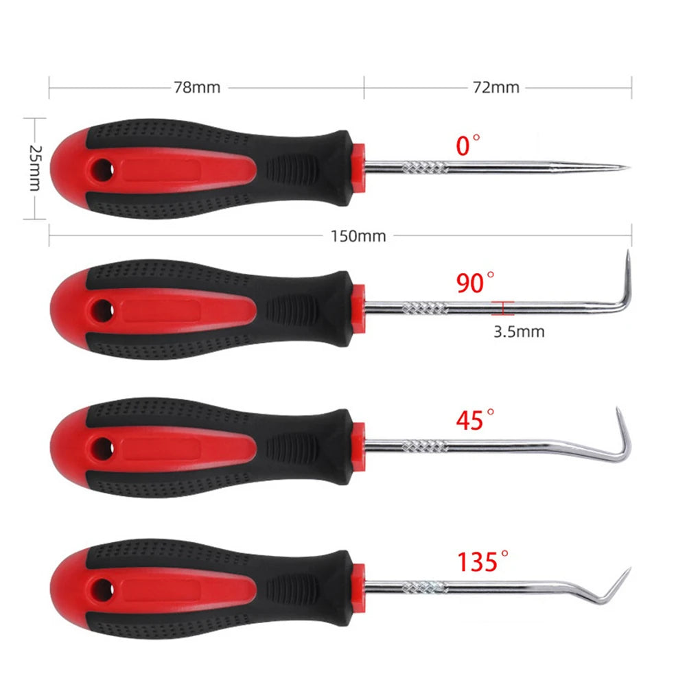 Oljetätning Skruvmejsel 24cm/16cm Bil O-Ring Tätning Packnings Puller Pick Krokar Tätningsverktyg