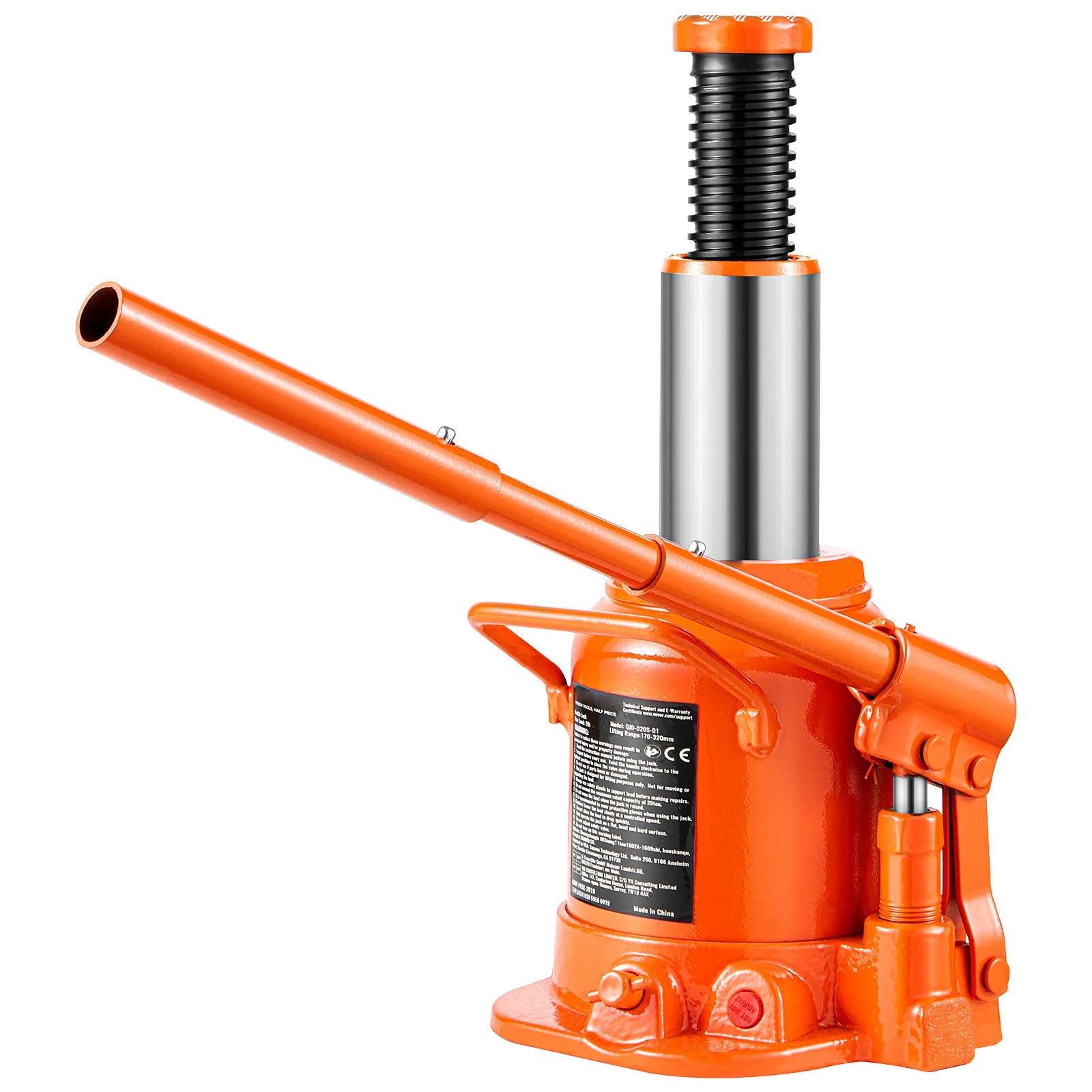 Hydraulisk Domkraft 20/30/50 Ton - Professionell Flaskdomkraft med Långt Handtag 30 ton (30000 kg)