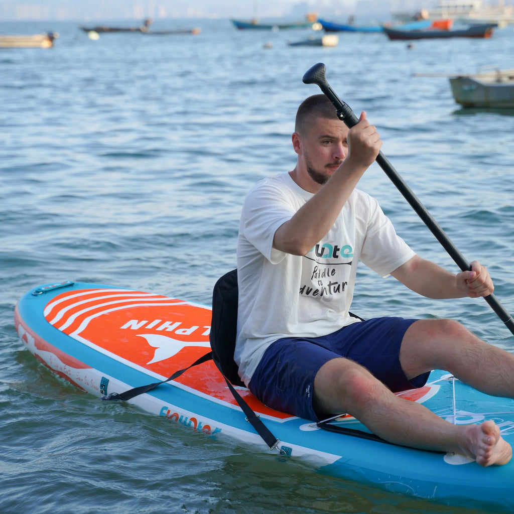 FunWater SUPFW08C Orange Dolphin Paddleboard med Kajaksits - Komplett SUP-paket