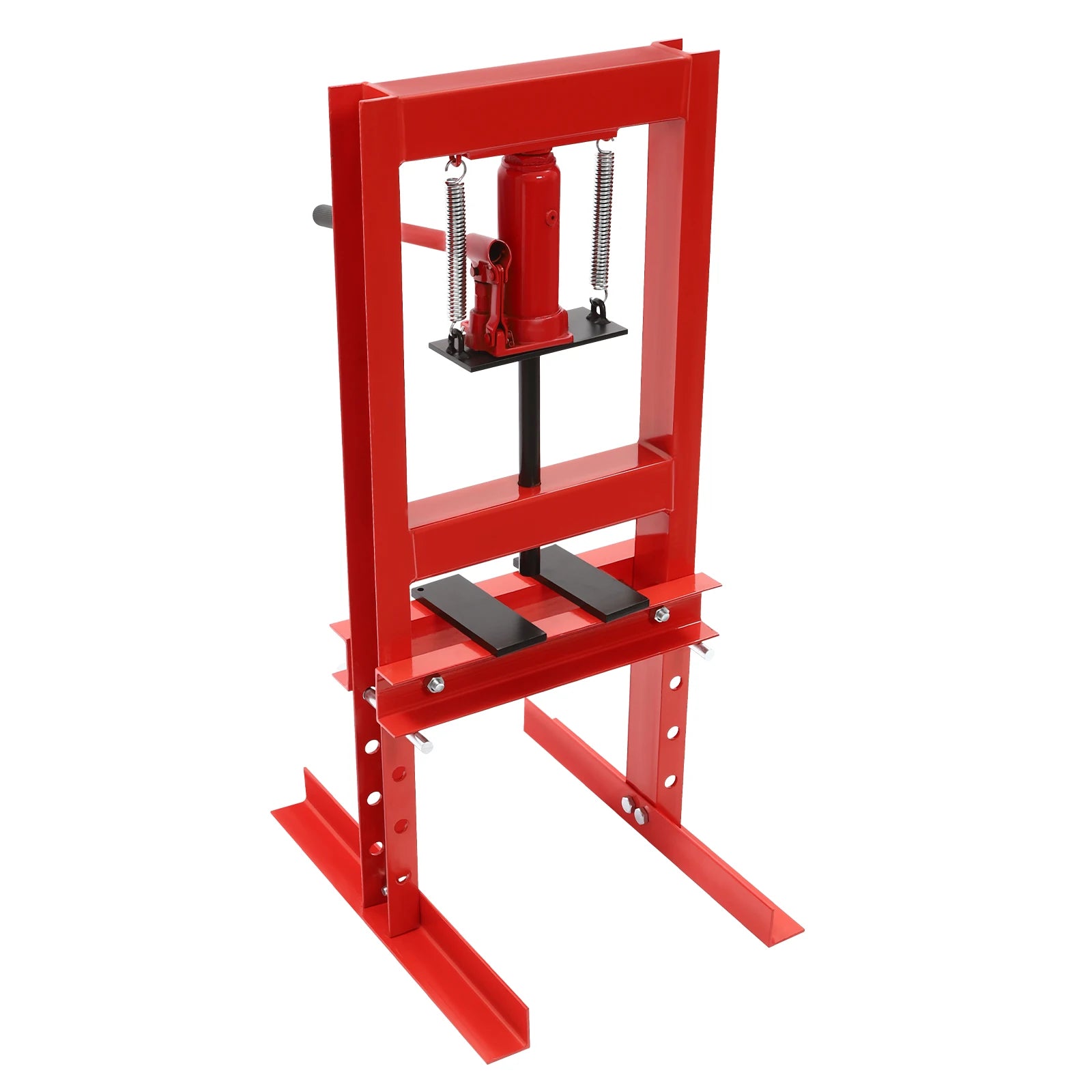 Hydraulisk Verkstadspress 6 Ton - Höjdjusterbar Garagepressmed Pressplatta röd Tyskland