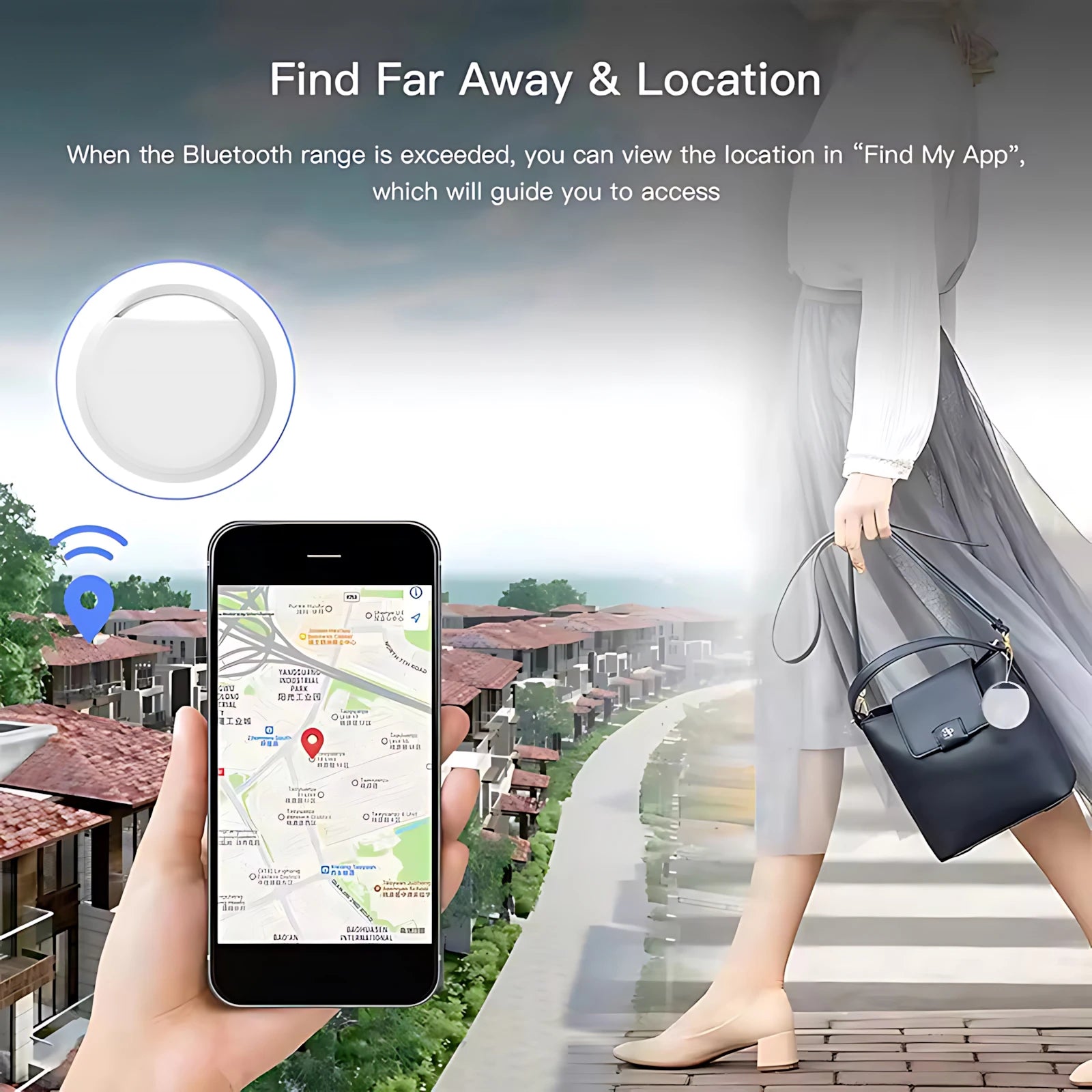 Mini GPS Tracker 2-Pack för iPhone - Apple Find My | MFI-Certifierad Bluetooth Spårare