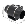 Pipe Exhaust Fans | 220V 35W Low Noise Duct Ventilation Fan for Kitchen/Bathroom/Warehouse | 220m³/h Wall Exhaust Duct Fan svart GERMANY