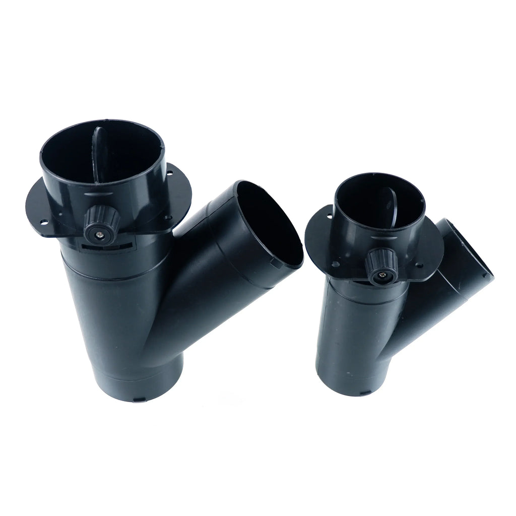 Y-Grenrör med Justerbar Ventil 60mm/75mm - Luftfördelning för Dieselvärmare