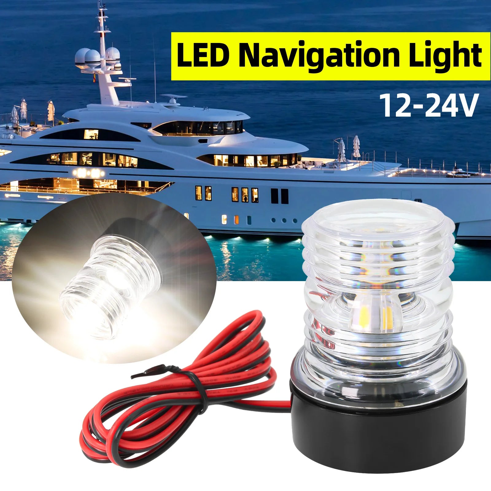 LED Ankarlykta 12V - 360° Navigationsljus för Båt och Yacht