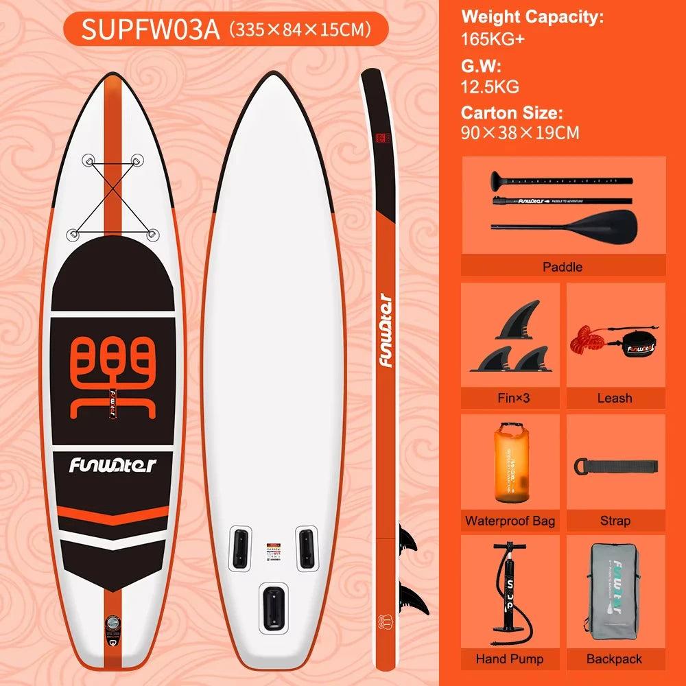 Uppblåsbar SUP Paddleboard - Premium Stand Up Paddle Board för Fiske och Fritid SUPFW03A Poland