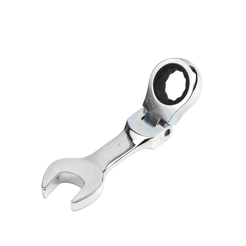 Mini Skrallnyckel 72T - Kompakt Spärrskaft 6-19mm CR-V Stål Fixed Head