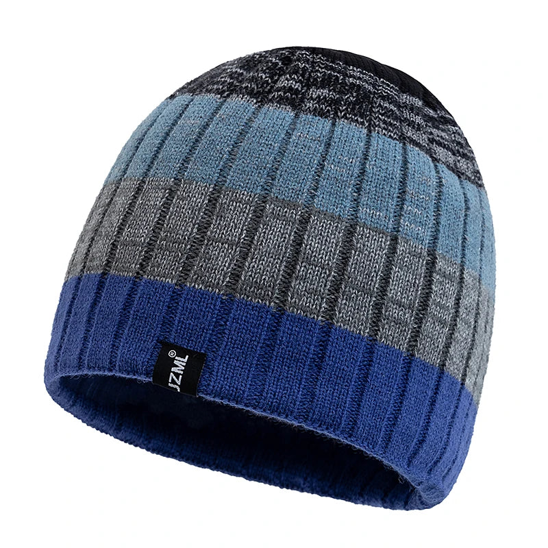 JZML Randig Vintermössa - Unisex Beanie för Skidåkning & Outdoor | Dam & Herr