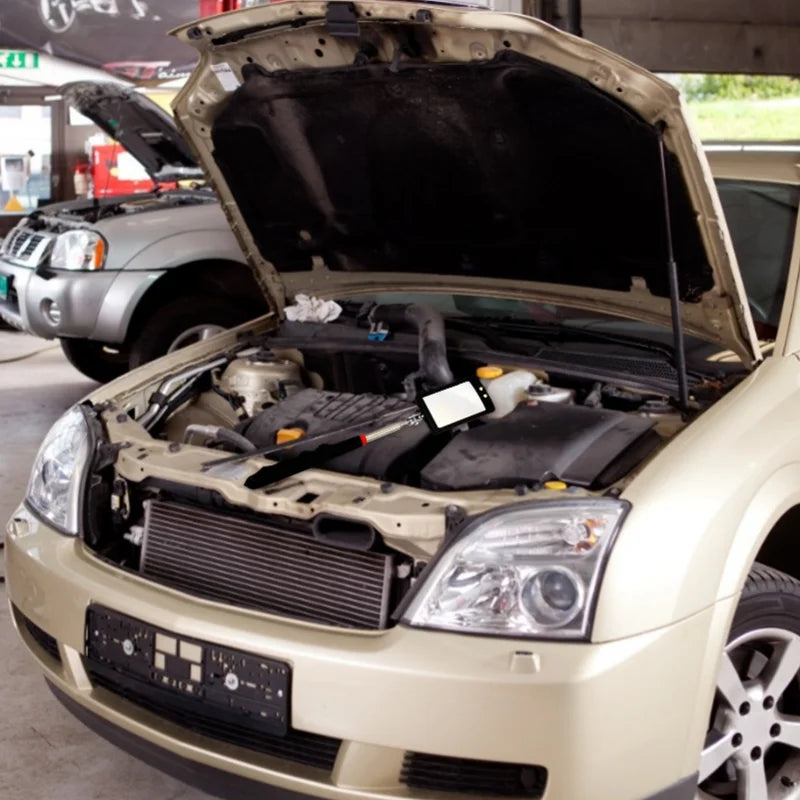 360° Inspektionsspegel med LED-belysning - Teleskopiskt Handtag för Mekaniker och Bilreparation