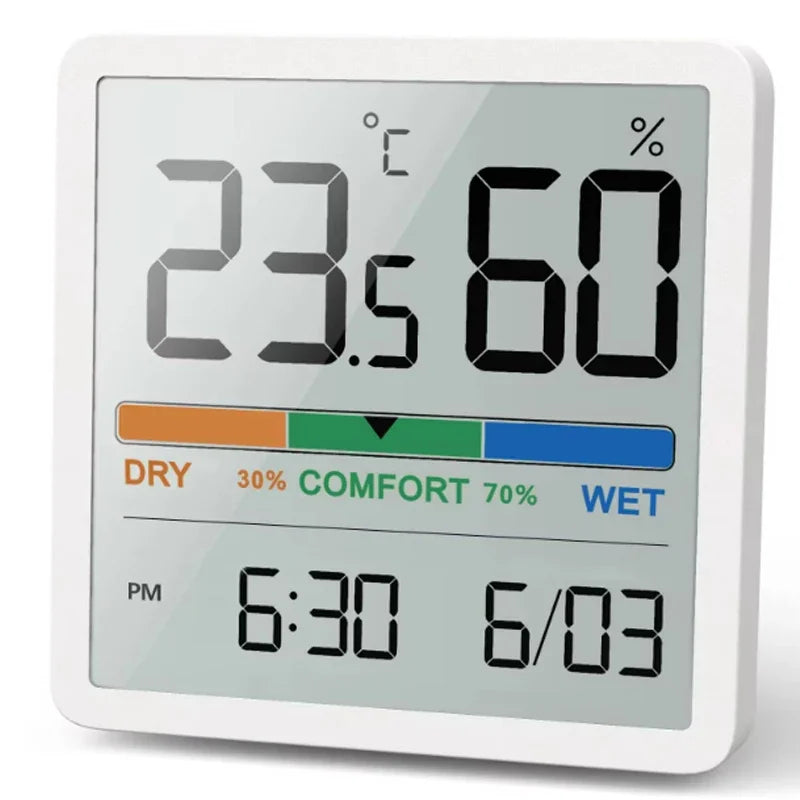 Smart Digital Termometer & Hygrometer med Klimatindikator - LCD Väderstation