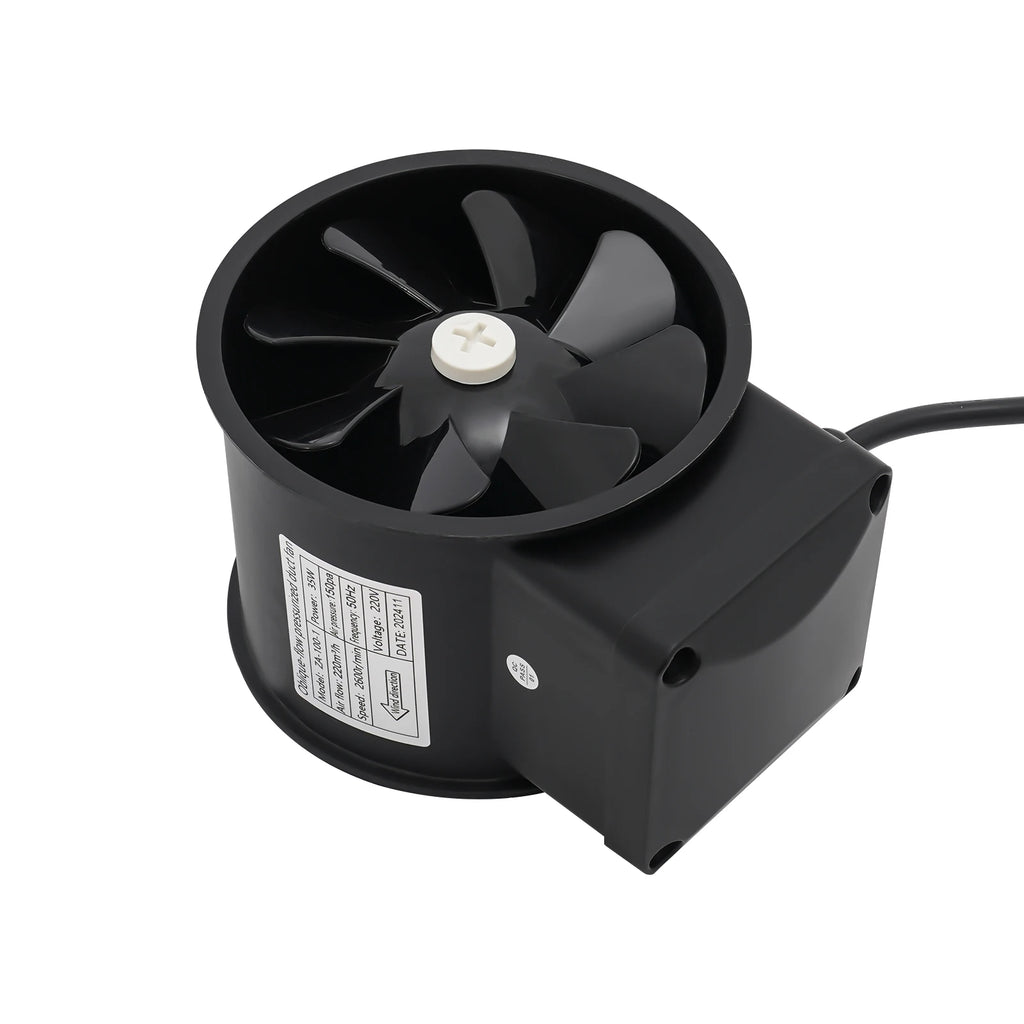Pipe Exhaust Fans | 220V 35W Low Noise Duct Ventilation Fan for Kitchen/Bathroom/Warehouse | 220m³/h Wall Exhaust Duct Fan