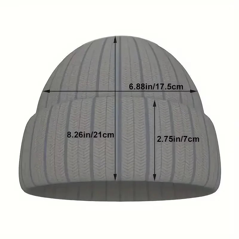Stickad Mössa - Varm Vintermössa för Dam & Herr | Akryl Beanie