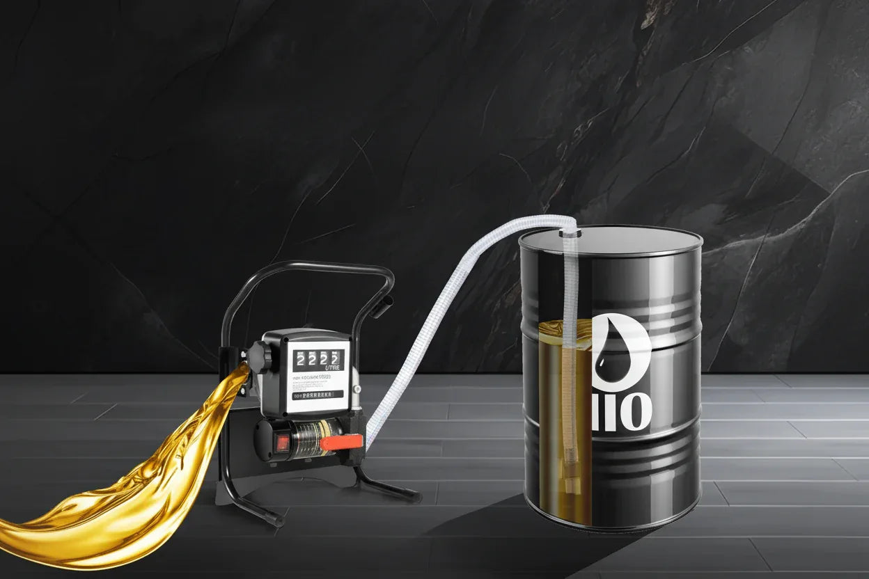 Elektrisk Dieselpump 220V 200W - Bärbar Bränslepump med Automatisk Pistol