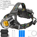 Kraftfull LED Pannlampa XHP100 - USB Laddningsbar Vattentät Ficklampa Package C