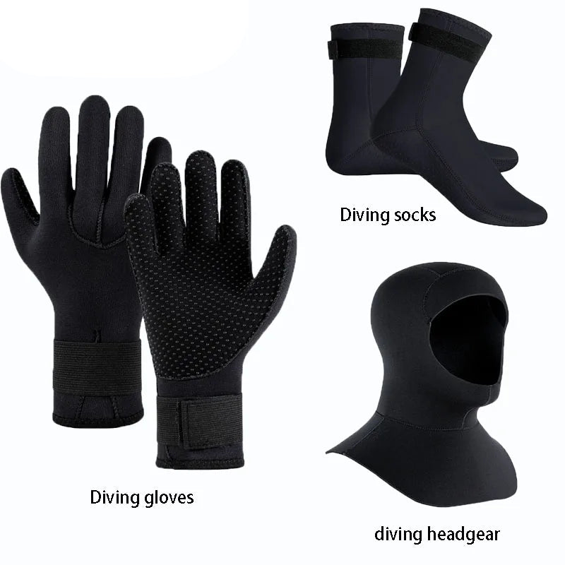 Diving Gloves Socks Head Covers Diving Equipment Wear-resistant Prevent Punctures And Keeps Warm Beachcombing Protective Gear