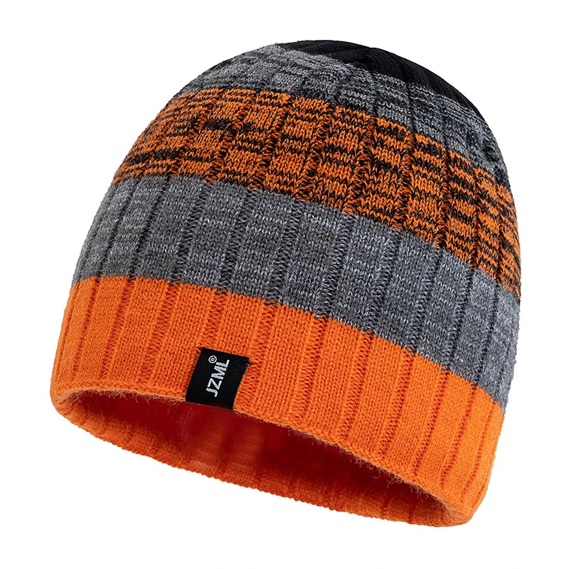 JZML Randig Vintermössa - Unisex Beanie för Skidåkning & Outdoor | Dam & Herr
