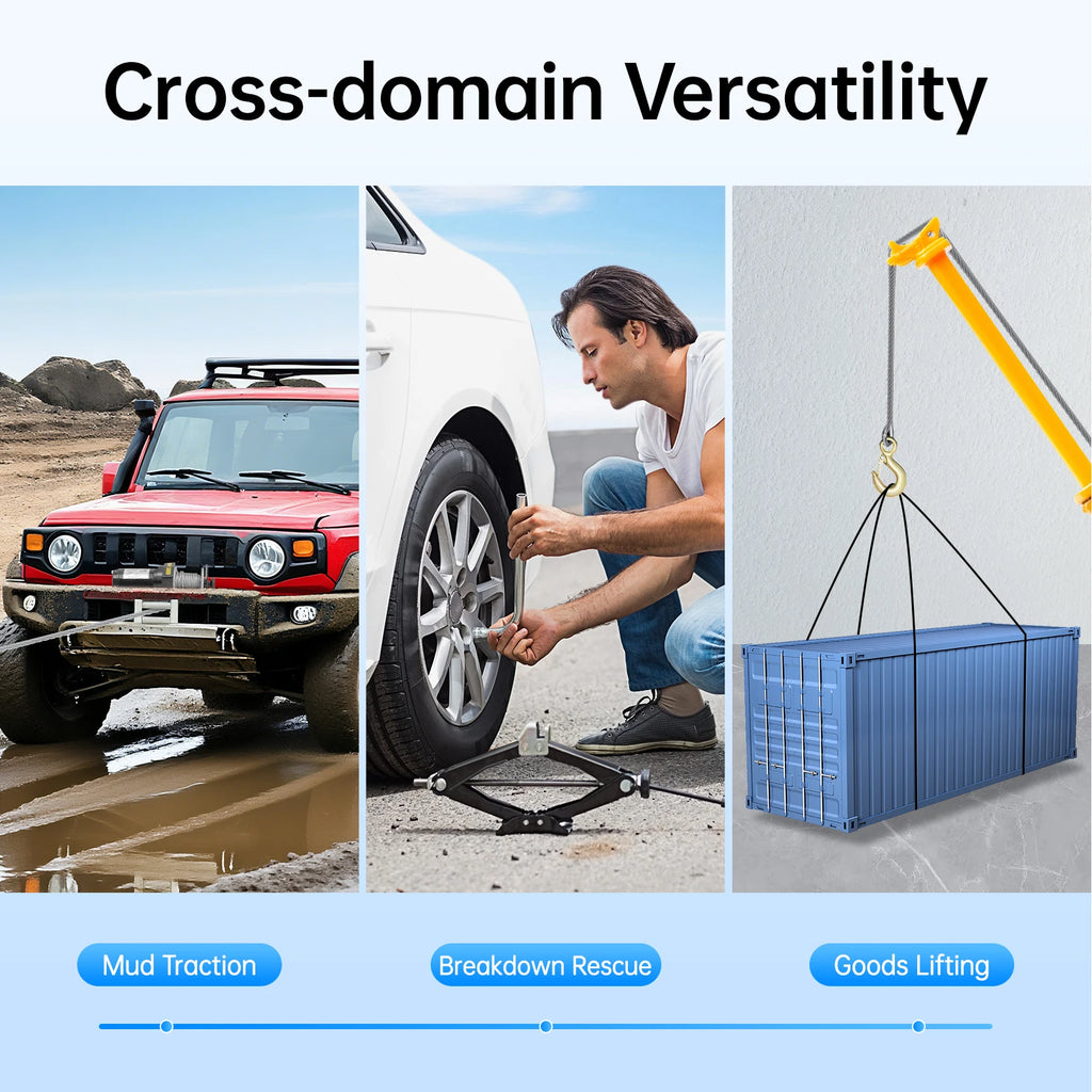 900kg Electric Winch| DC12V Off-Road Lifting Device| Alloy Steel Car and Ship Towing Device