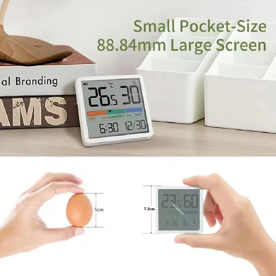 Smart Digital Termometer & Hygrometer med Klimatindikator - LCD Väderstation