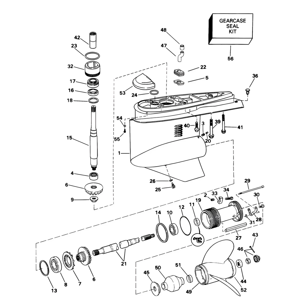 Drevpackningskit för Volvo Penta & OMC SX Cobra - Komplett Set
