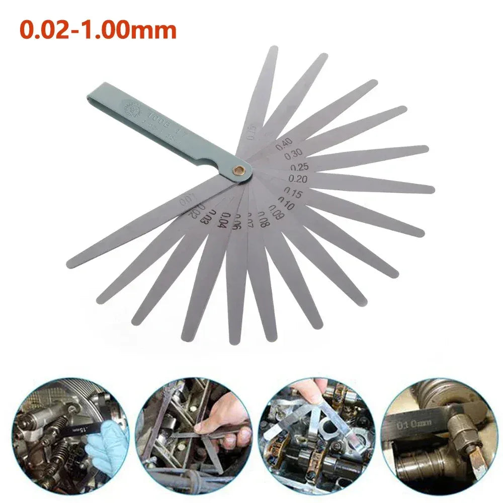 17-bladig Fyllermätare 0.02-1.00mm - Precisionsmätverktyg för Motorjustering