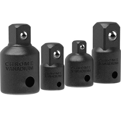4-delars Hylsadapter Set 1/2" 3/8" 1/4" - Professionell Reducer för Skruvdragare & Skiftnycklar 4-delars