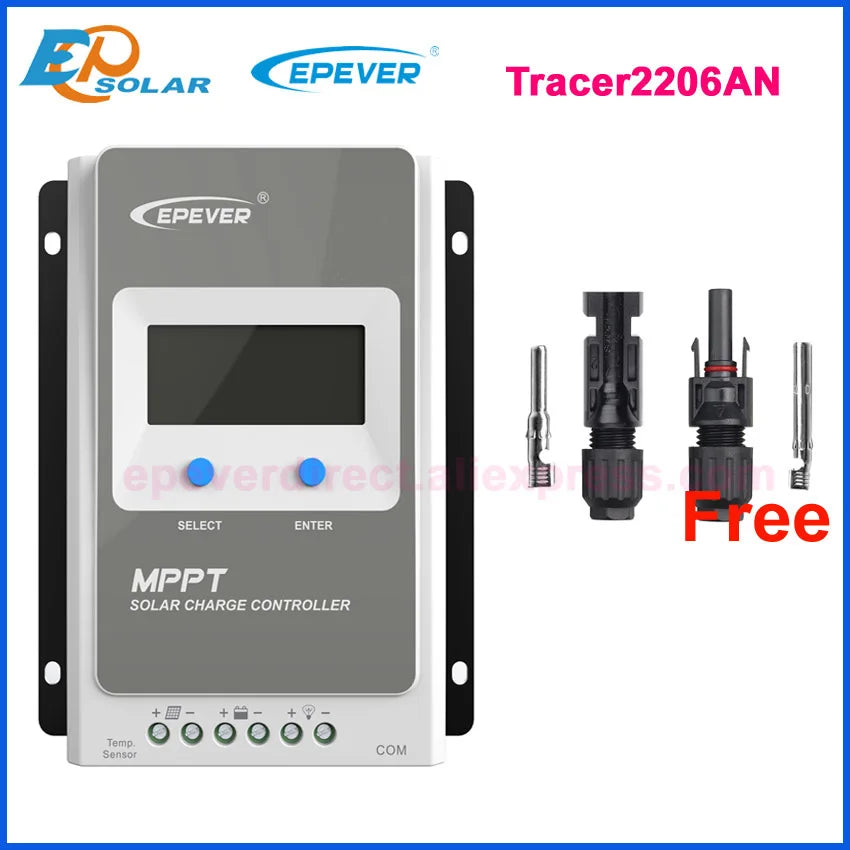 MPPT Solarladdningsregulator 10A 20A 30A 40A – 12V/24V Auto Tracer2206AN 20A 12V 24V