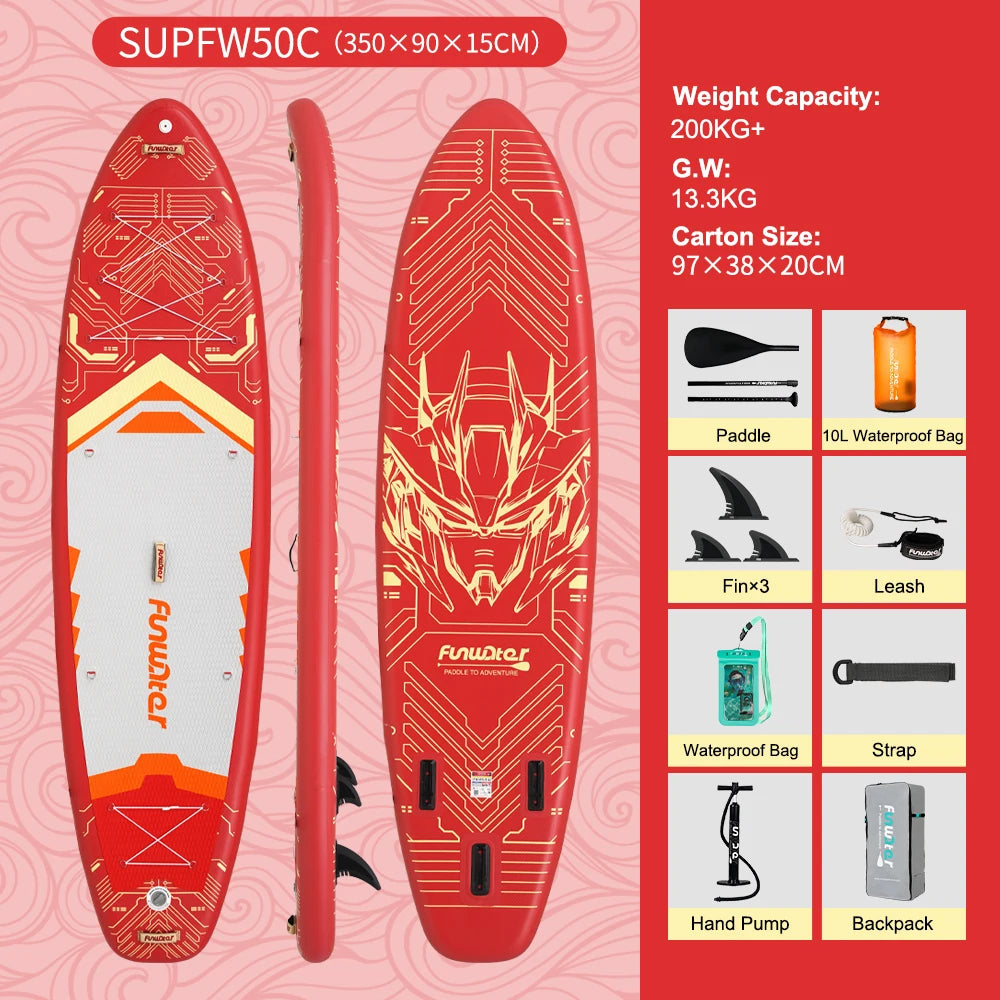 FunWater Uppblåsbar Paddleboard – Komplett Kit med Torrbag SUPFW50C Polen
