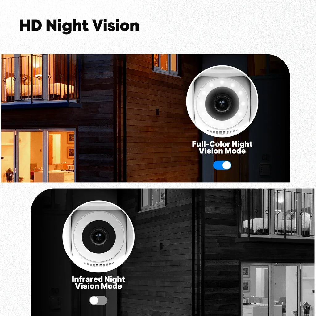 Moes Smart WiFi Utomhus Säkerhetskamera 8MP Dual Screen 2.4G/5G IP65 Vattentät